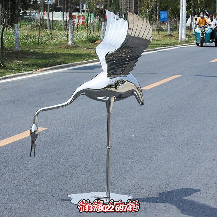 火烈鳥(niǎo)雕塑，美化你的園林景觀