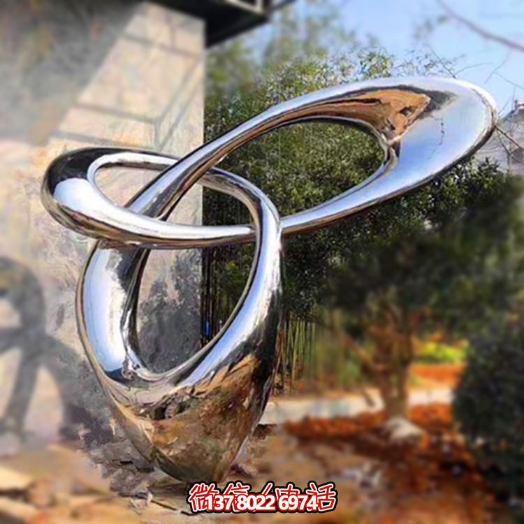 精致不銹鋼圓環(huán)擺件，提升園林景觀美感