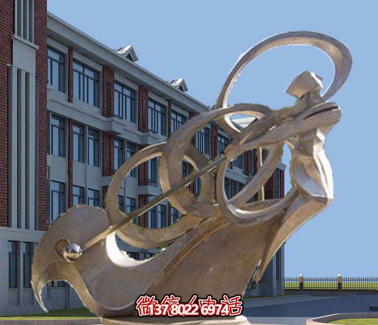 不銹鋼抽象高爾夫球雕塑，點綴景區(qū)園林