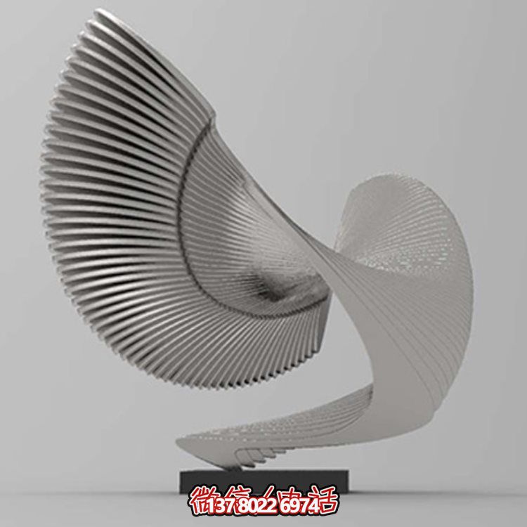 抽象不銹鋼戶外擺件，室內(nèi)創(chuàng)意園林景觀裝飾