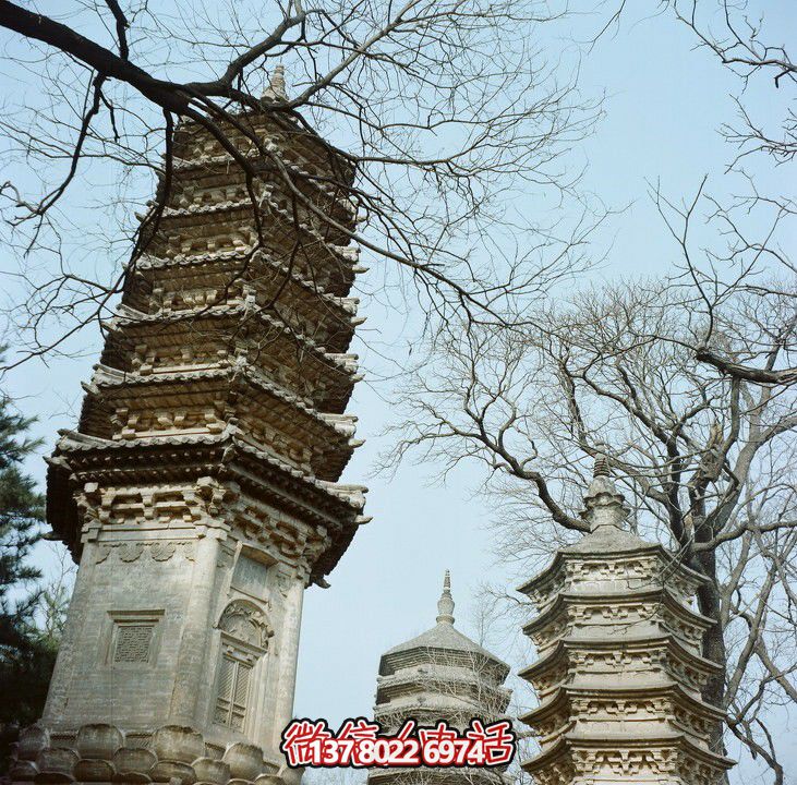 仿古石雕舍利塔，傳承古老文化