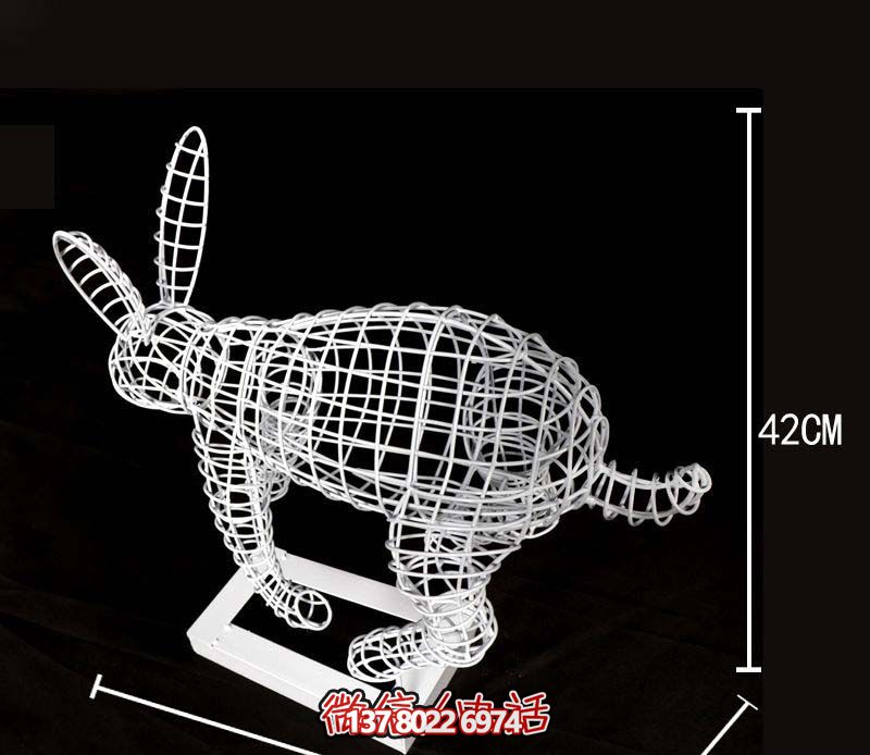 鏤空不銹鋼兔子雕塑，為您的室內(nèi)裝飾添彩