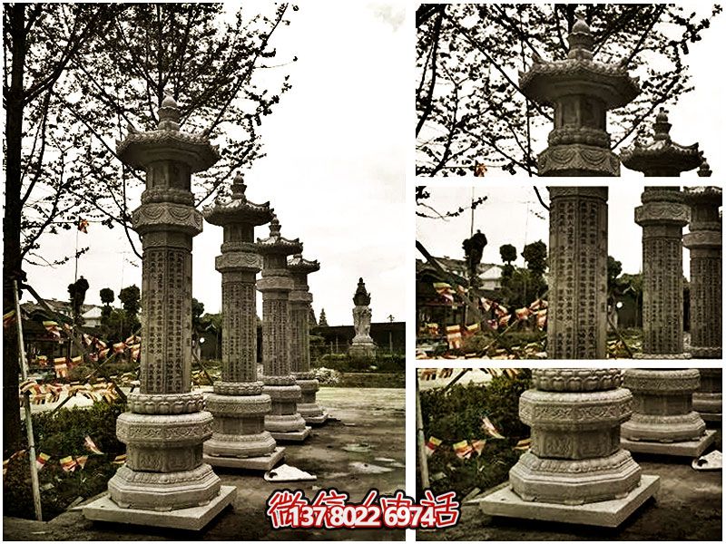 大理石經幢，傳承歷史文化，融園林、寺院、刻字于一體