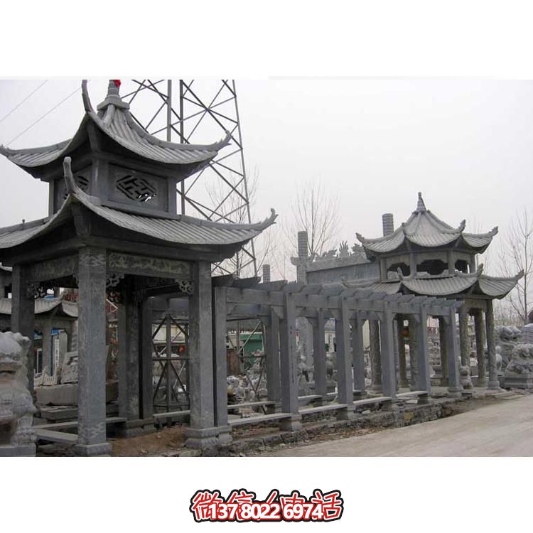 精美石雕，時(shí)尚的大理石長(zhǎng)廊營(yíng)造絕美的戶外公園雕塑