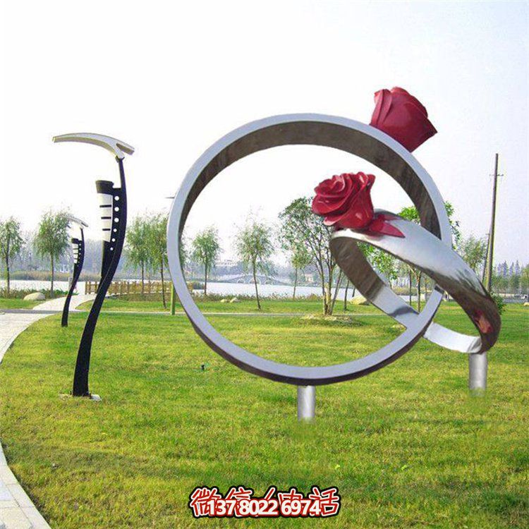 幾何景觀(guān)不銹鋼雕塑戒指