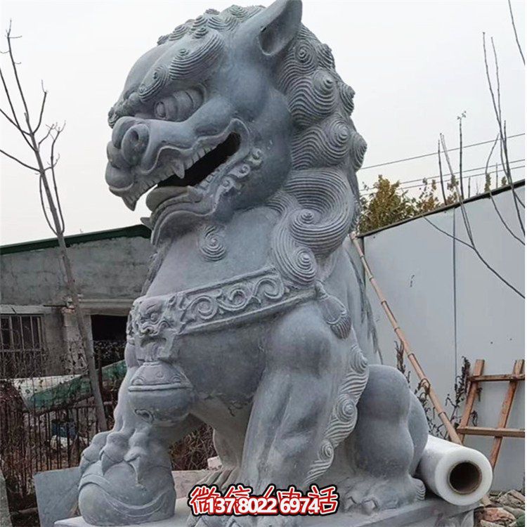 豪華庭院大型獅子雕塑，招財進寶，鎮(zhèn)宅門口裝飾