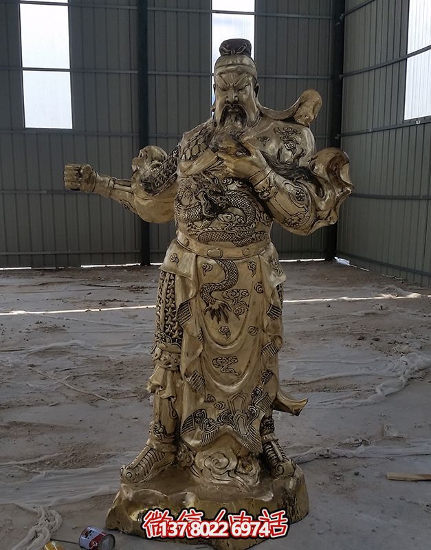開業(yè)大吉，關公佛像黃銅雕塑，招財進寶