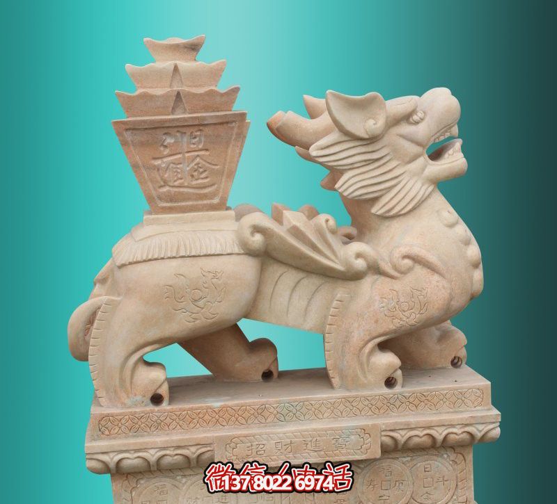 古典雕塑，貴族庭院裝飾大理石石雕貔貅