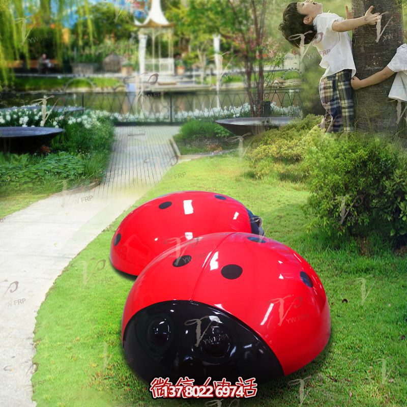 精美玻璃鋼瓢蟲雕塑，點亮公園