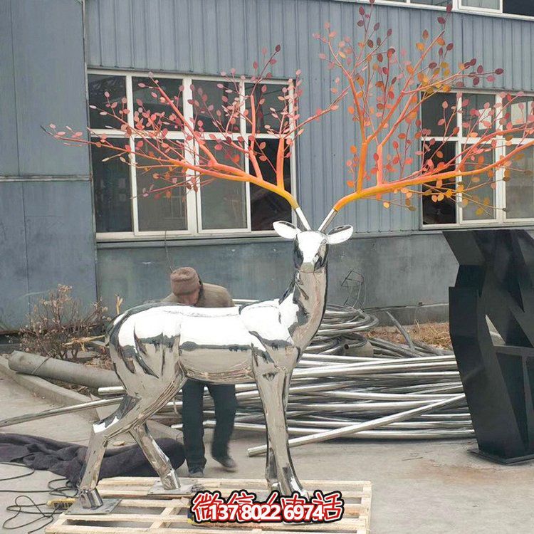 精致不銹鋼鏡面雕塑擺件，為您的園林景觀增添精彩