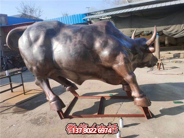 大型銅牛景觀雕塑，招財擺件