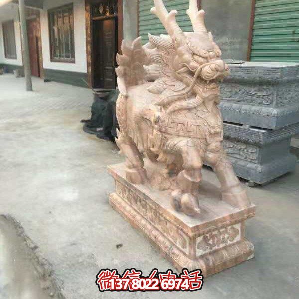 高端定制大理石石雕獅子雕塑，裝點(diǎn)大型庭院、別墅、門口，招財(cái)又安全