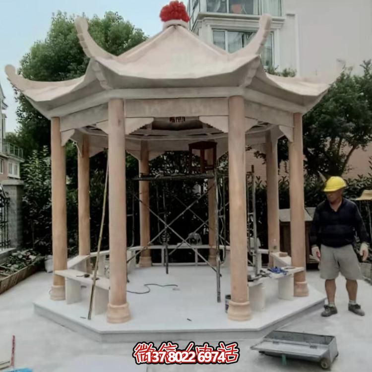 紅古涼亭，讓你在小區(qū)花園里享受晚霞美景