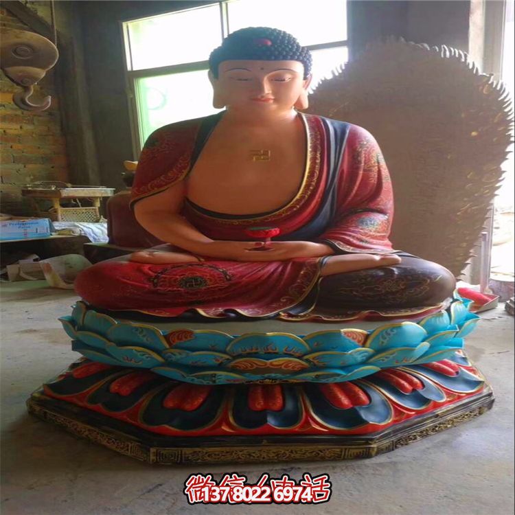 玻璃鋼雕塑彩繪——供奉三圣，傳承景區(qū)寺廟燦爛文化