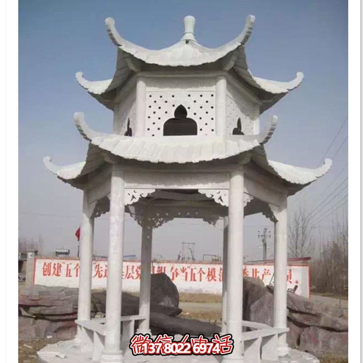 舒適寧靜的大理石涼亭，完美滿足休息需求