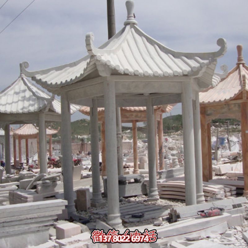 休閑小型大理石涼亭，為別墅園林增添溫馨氣息