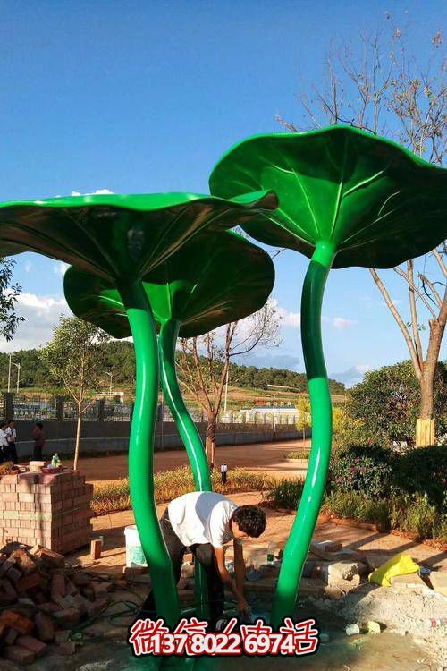 大型荷葉雕塑景觀，給您不一樣的戶外植物體驗