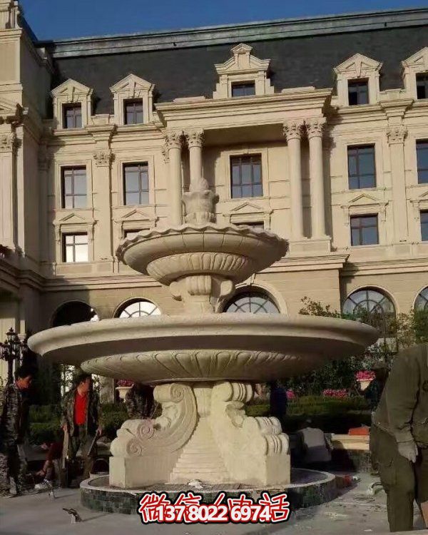 私家晚霞，大理石噴泉雕塑