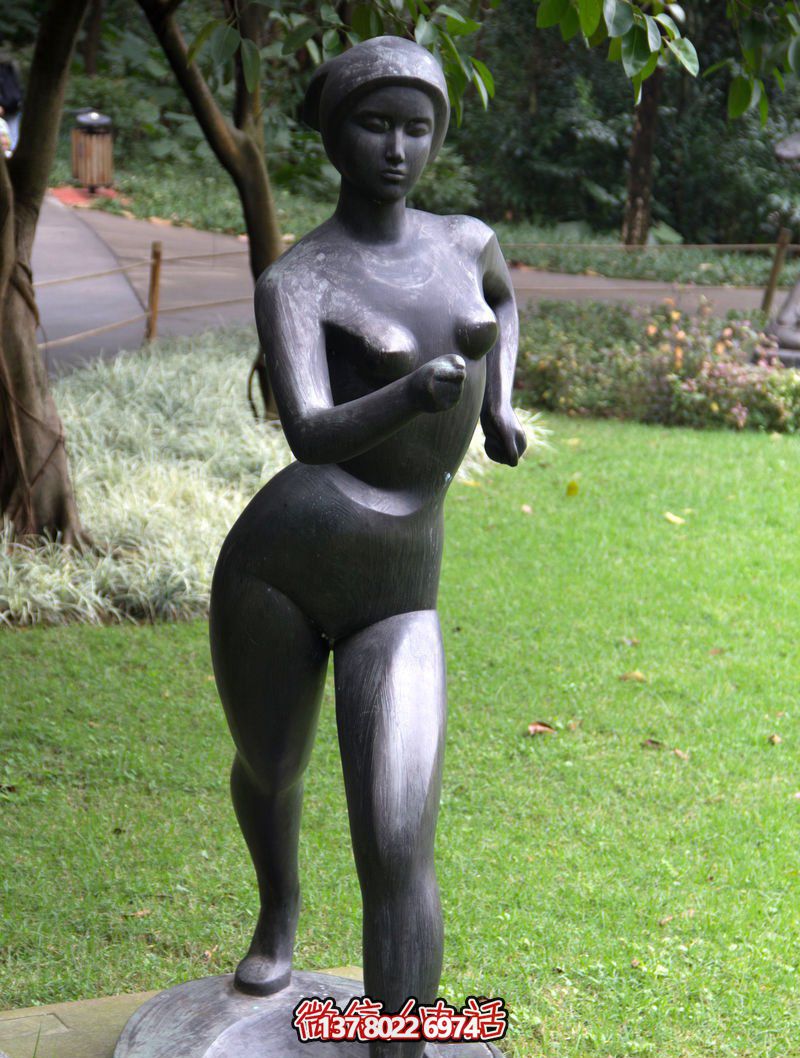 玻璃鋼仿銅雕塑，裝飾公園精彩競走運(yùn)動