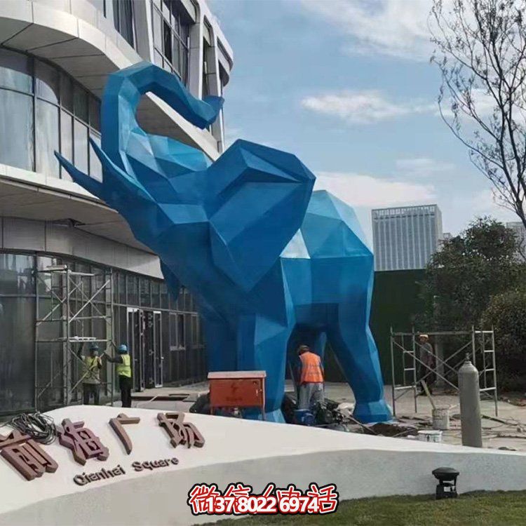 幾何雕塑大象，裝點商場、戶外廣場