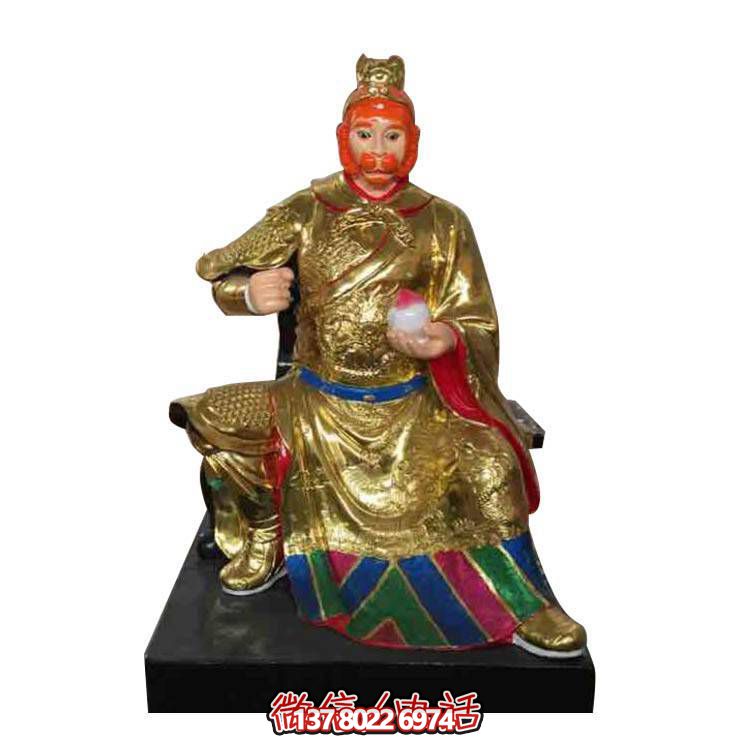 玻璃鋼佛像，金烤漆噴涂