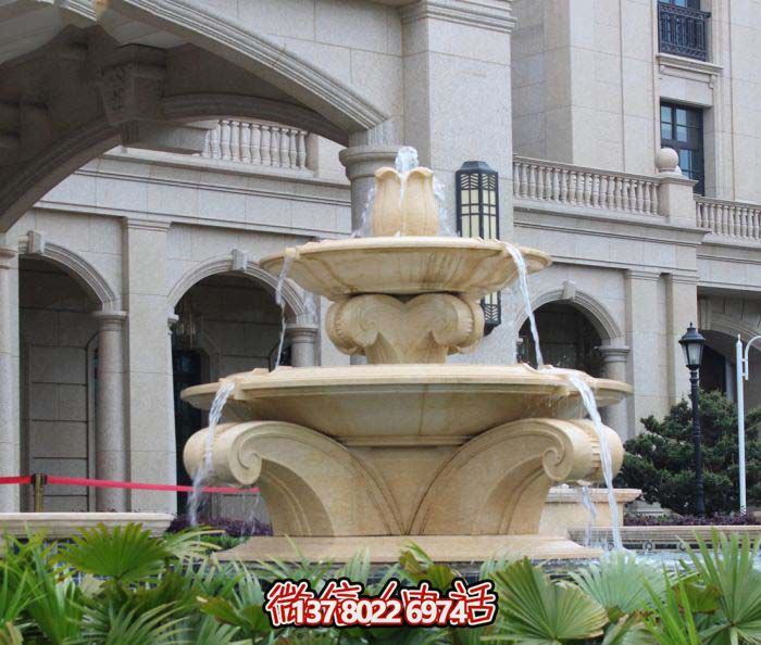 歐式風(fēng)格大理石噴泉雕塑，美化酒店、廣場、景觀