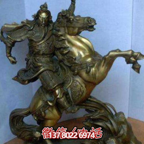 傳統(tǒng)工藝銅雕騎馬人物雕塑，點(diǎn)綴戶外園林