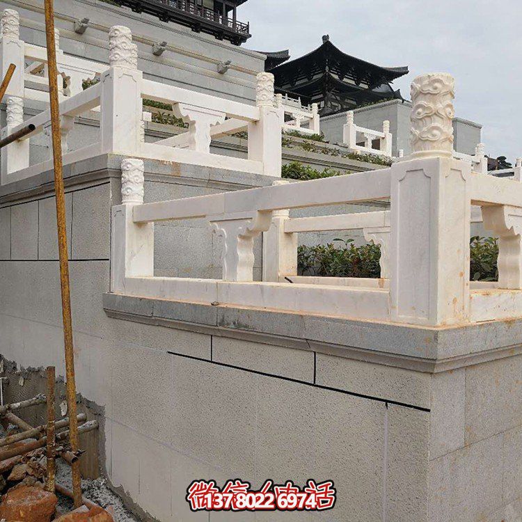 精美大理石石雕欄桿欄板，點綴您的景區(qū)別墅