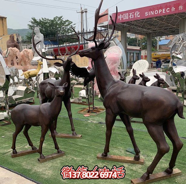 大型仿銅玻璃鋼擺件，非凡園林景觀戶外裝飾