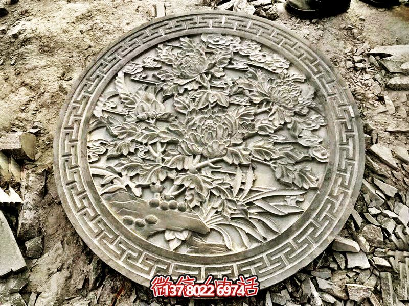 經(jīng)典無(wú)雙-特色青石浮雕牡丹花景觀 經(jīng)典無(wú)雙-特色青石浮雕牡丹花景觀