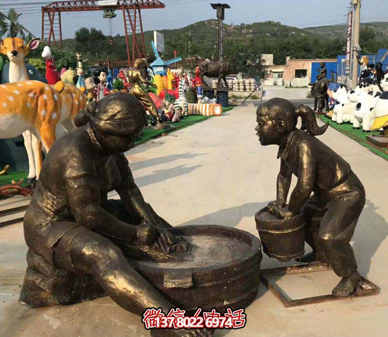 【親情無(wú)價(jià)，母親洗衣服記憶——母親洗衣服銅雕雕塑景區(qū)】