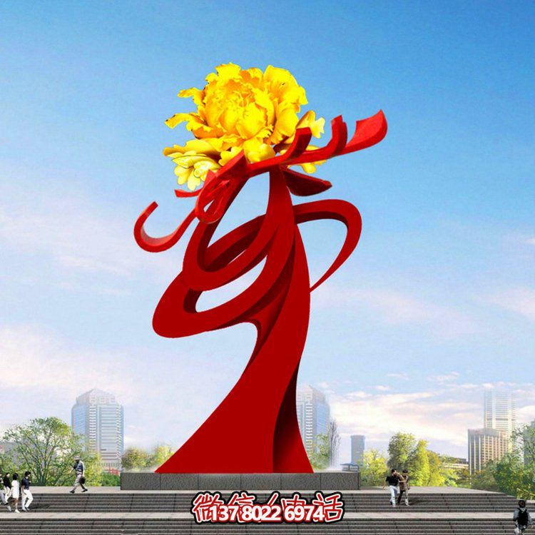 不銹鋼鍛造紫銅城市標(biāo)志雕塑