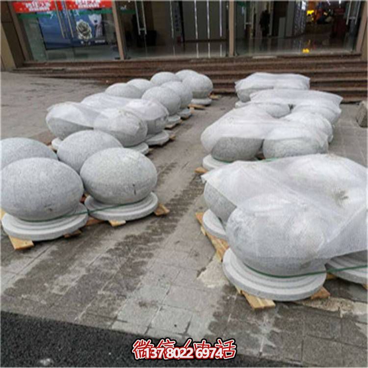 花崗巖芝麻白廣場(chǎng)道路交通擋車擋路阻車圓球、景觀石
