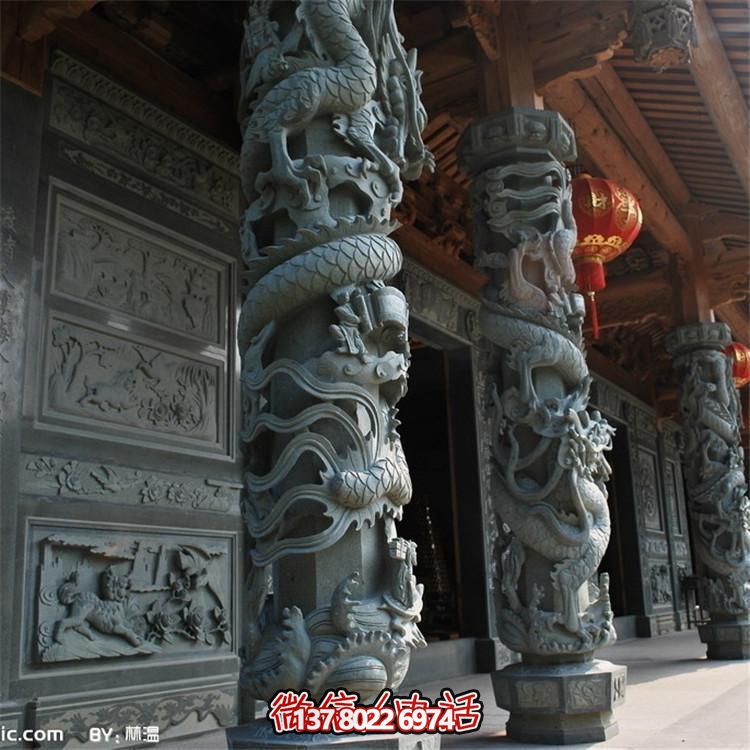 大理石石雕戶(hù)外景區(qū)園林龍柱雕塑