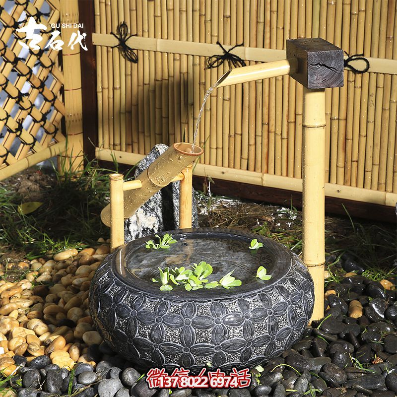 戶外魚(yú)缸景觀水槽庭院創(chuàng)意石盆缽流水?dāng)[件石槽裝飾擺件 戶外魚(yú)缸景觀水槽庭院創(chuàng)意石盆缽流水?dāng)[件石槽裝飾擺件