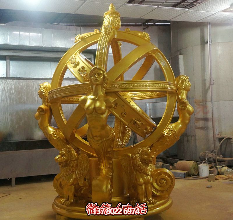 商場(chǎng)廣場(chǎng)擺放的不銹鋼噴漆美人魚雕塑