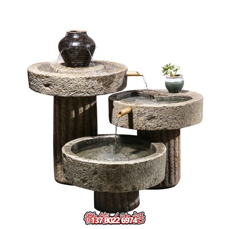 別墅庭院擺放老石槽組合魚缸石頭戶外石磨青石景觀流水?dāng)[件 別墅庭院擺放老石槽組合魚缸石頭戶外石磨青石景觀流水?dāng)[件