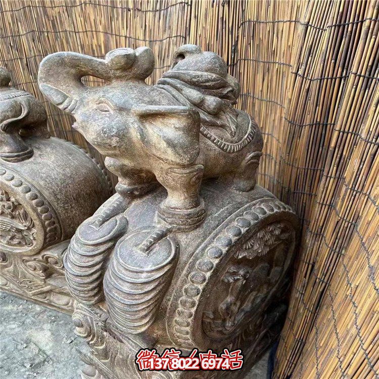 大象招財(cái)抱鼓石門(mén)墩