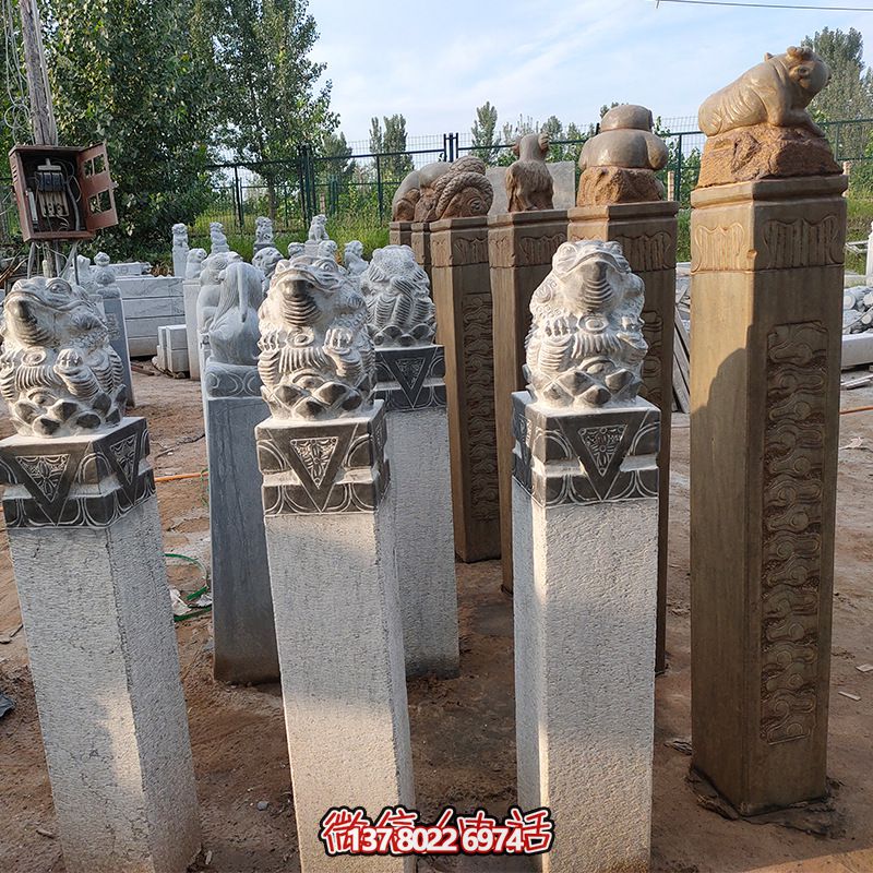 中式庭院大理石金蟾招財(cái)?shù)袼芩R柱 中式庭院大理石金蟾招財(cái)?shù)袼芩R柱