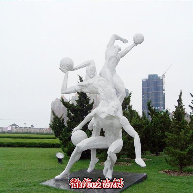 不銹鋼運(yùn)動題材打籃球人物校園廣場景觀抽象雕塑擺件