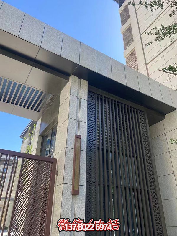 詠華園小區(qū)大門(mén)石材干掛 詠華園小區(qū)大門(mén)石材干掛